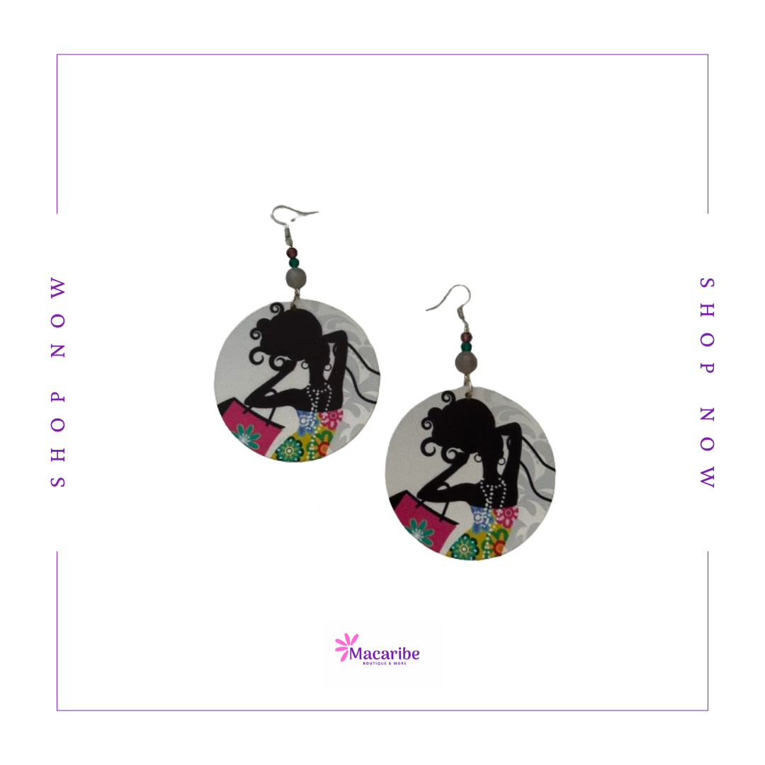 Colorful and Tropical Mandala Earrings
