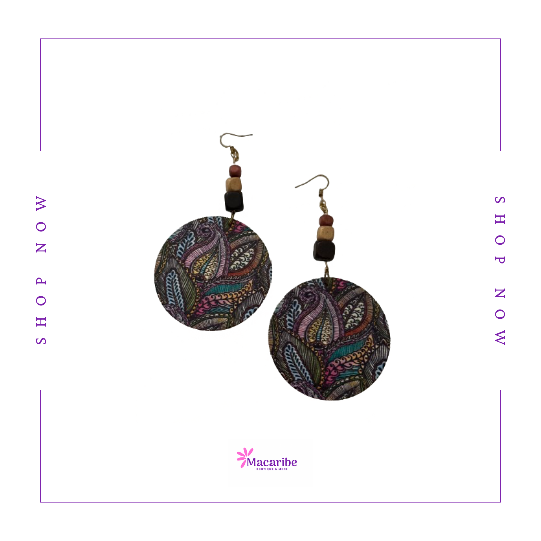 Colorful and Tropical Mandala Earrings