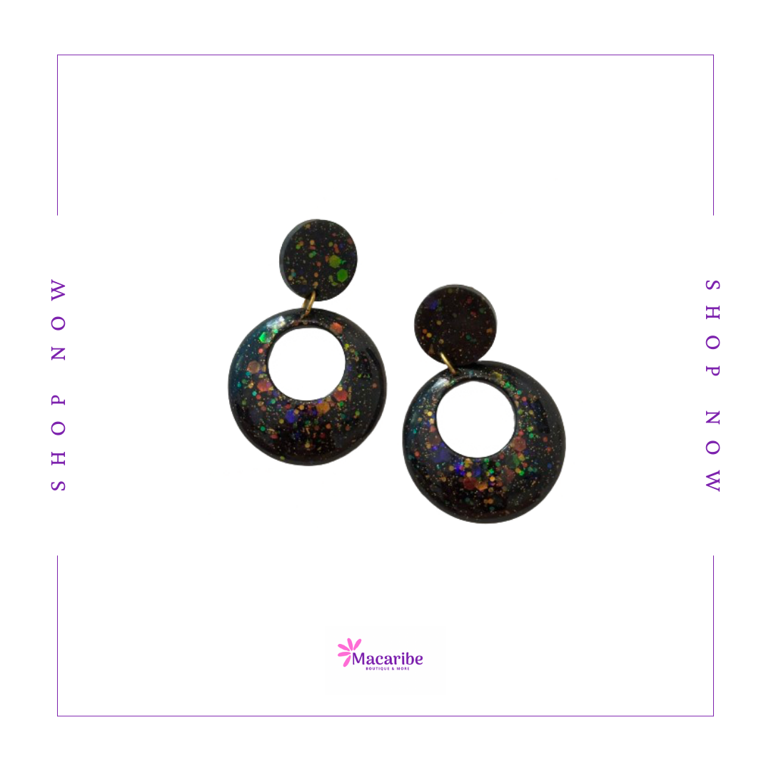 Black Geometric Earrings