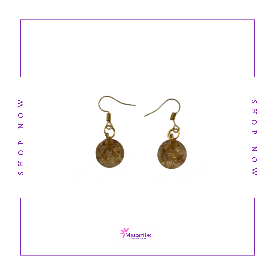 Tiny Circled Resin Earrings