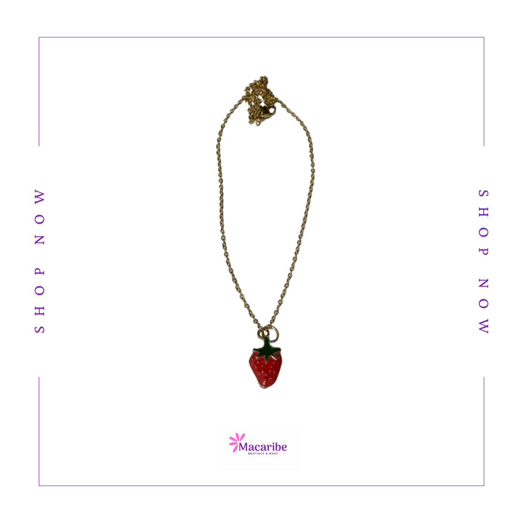 Golden Strawberry Necklace