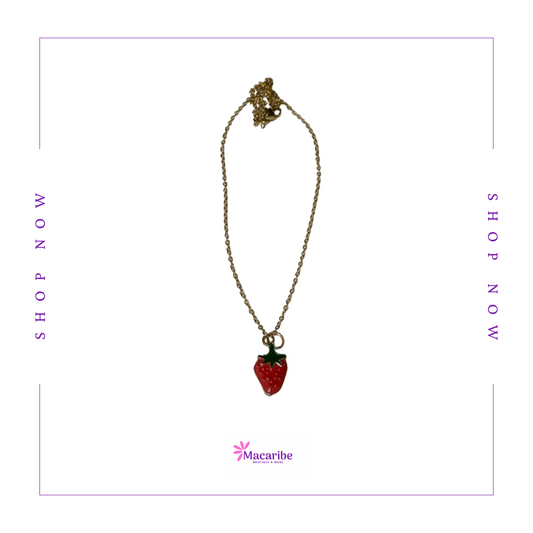 Golden Strawberry Necklace