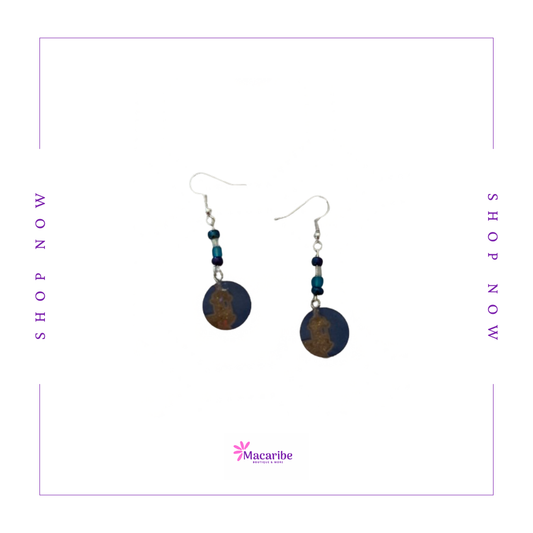 Tiny Circled Resin Earrings