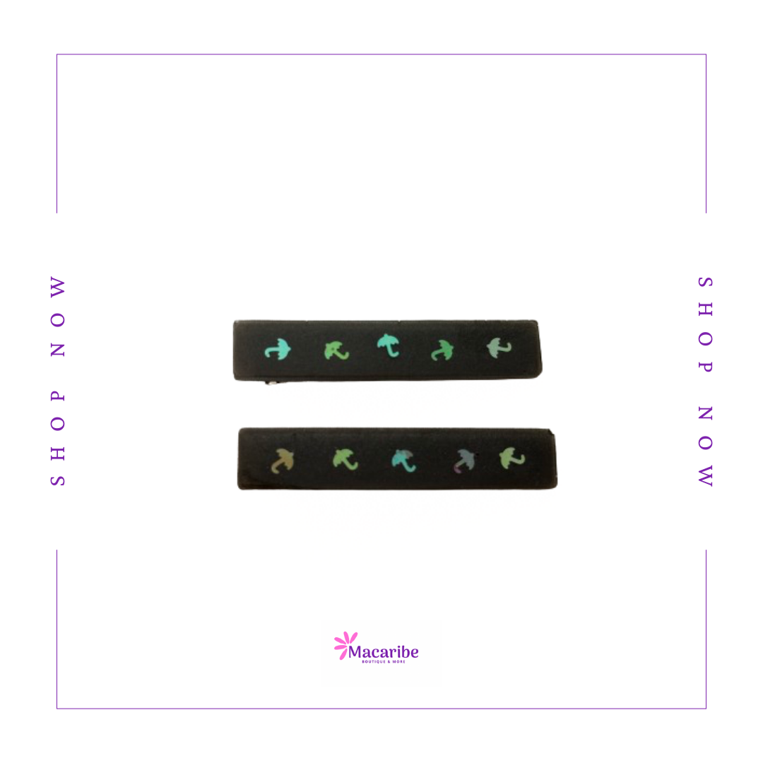 Classy & Colorful, Rectangular Resin Hair Clips