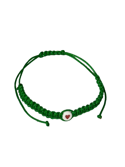 Green Macrame Adjustable Bracelet