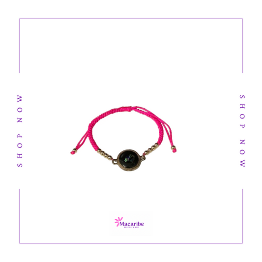 Adjustable Pink Macrame Bracelet
