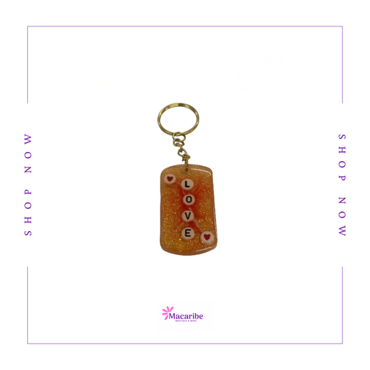 Love Resin Key Chain